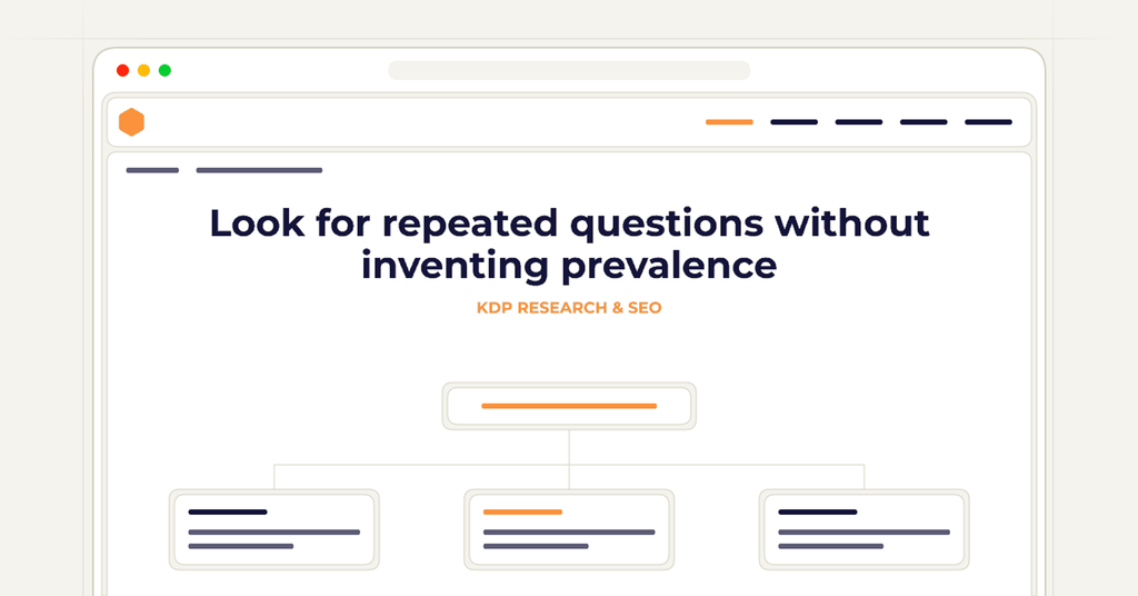 Symbolic review checklist for look for repeated questions without inventing prevalence
