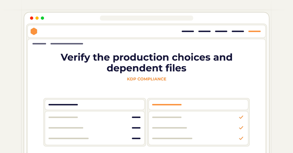 Symbolic review checklist for verify the production choices and dependent files