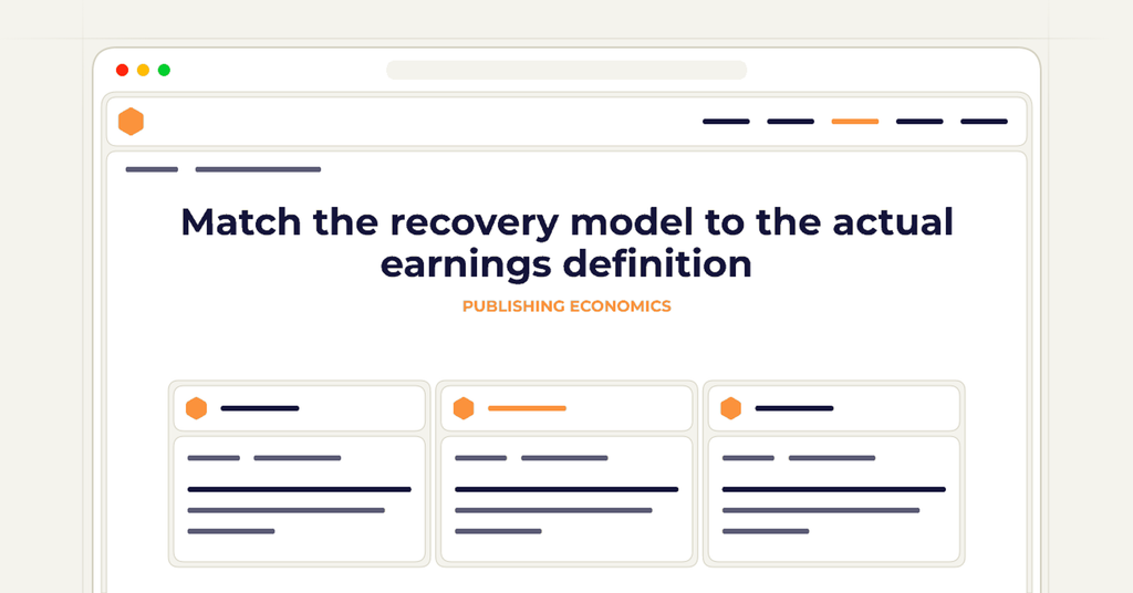 Symbolic review checklist for match the recovery model to the actual earnings definition