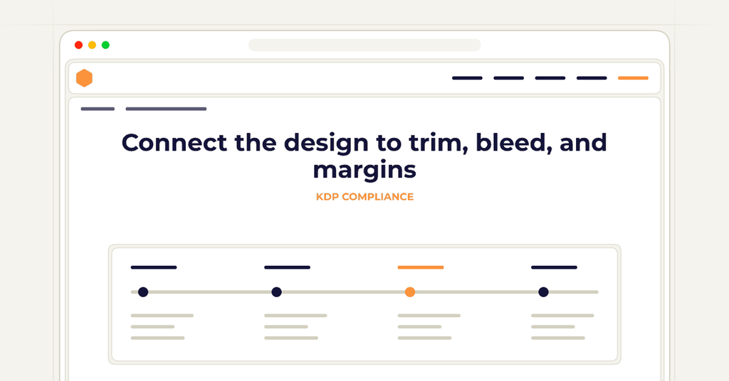 Symbolic publishing workflow for connect the design to trim, bleed, and margins