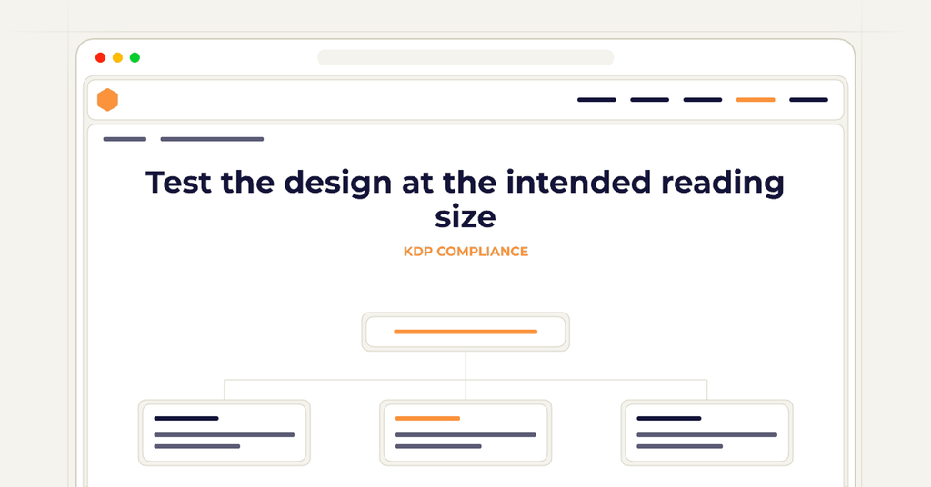 Symbolic review checklist for test the design at the intended reading size