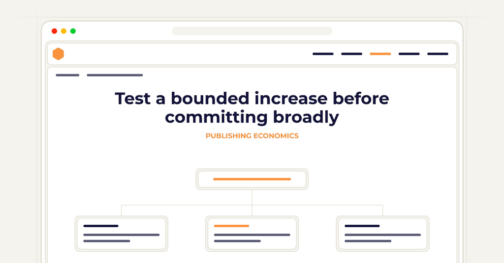 Symbolic review checklist for test a bounded increase before committing broadly