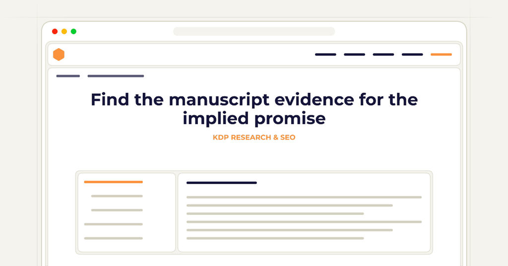 Symbolic publishing workflow for find the manuscript evidence for the implied promise