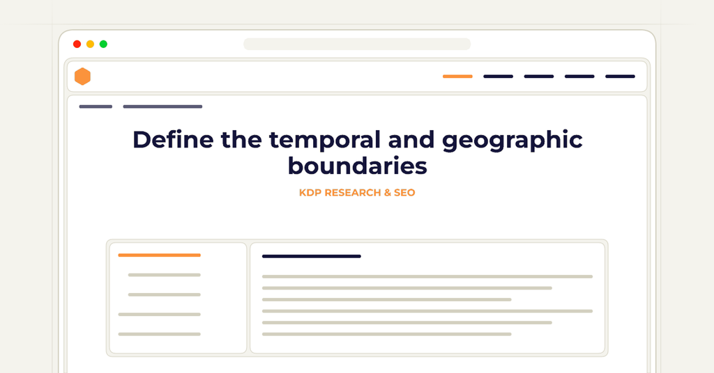 Symbolic publishing workflow for define the temporal and geographic boundaries