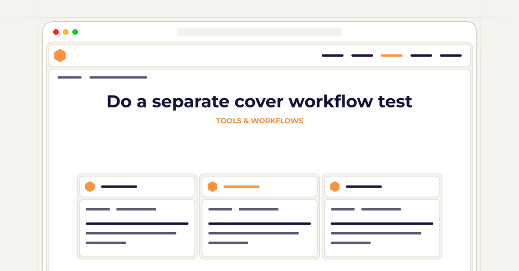 Symbolic review checklist for do a separate cover workflow test
