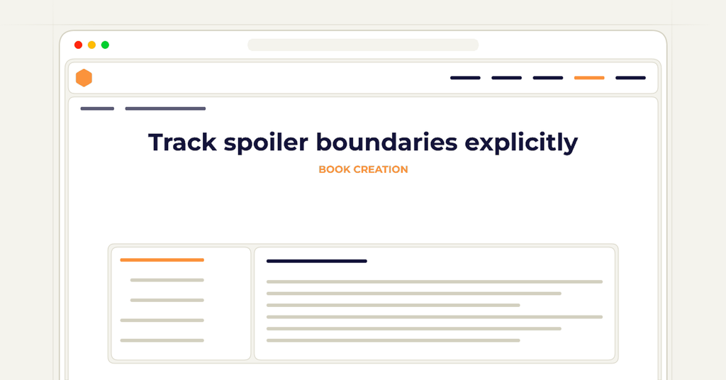 Symbolic review checklist for track spoiler boundaries explicitly