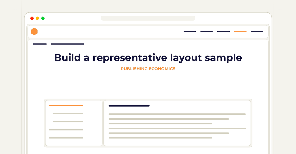 Symbolic publishing workflow for build a representative layout sample