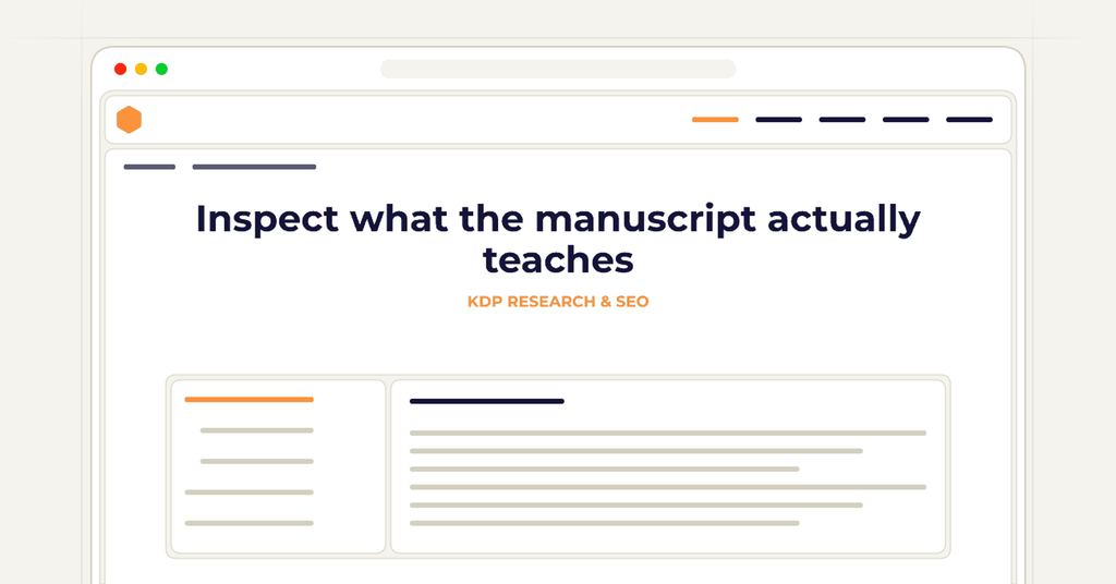 Symbolic publishing workflow for inspect what the manuscript actually teaches