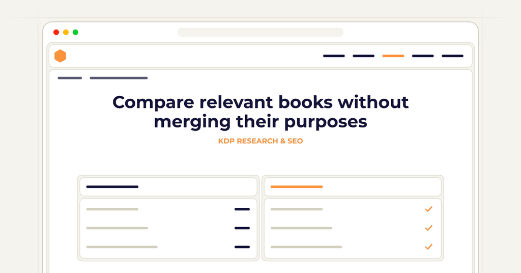 Symbolic review checklist for compare relevant books without merging their purposes
