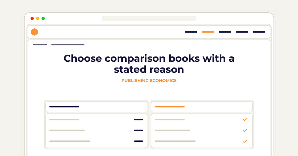 Symbolic review checklist for choose comparison books with a stated reason