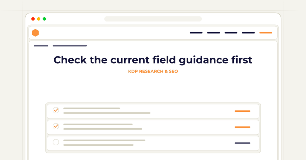 Symbolic publishing workflow for check the current field guidance first