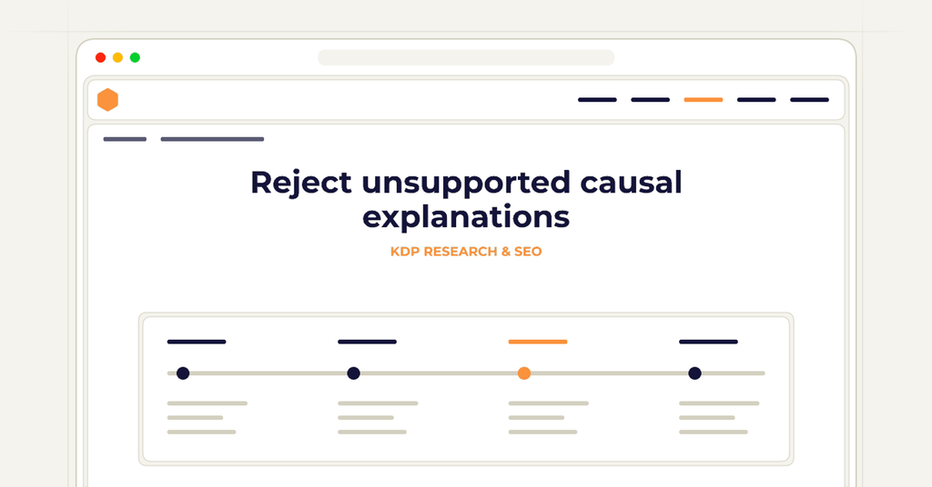 Symbolic review checklist for reject unsupported causal explanations