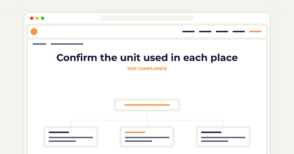 Symbolic publishing workflow for confirm the unit used in each place