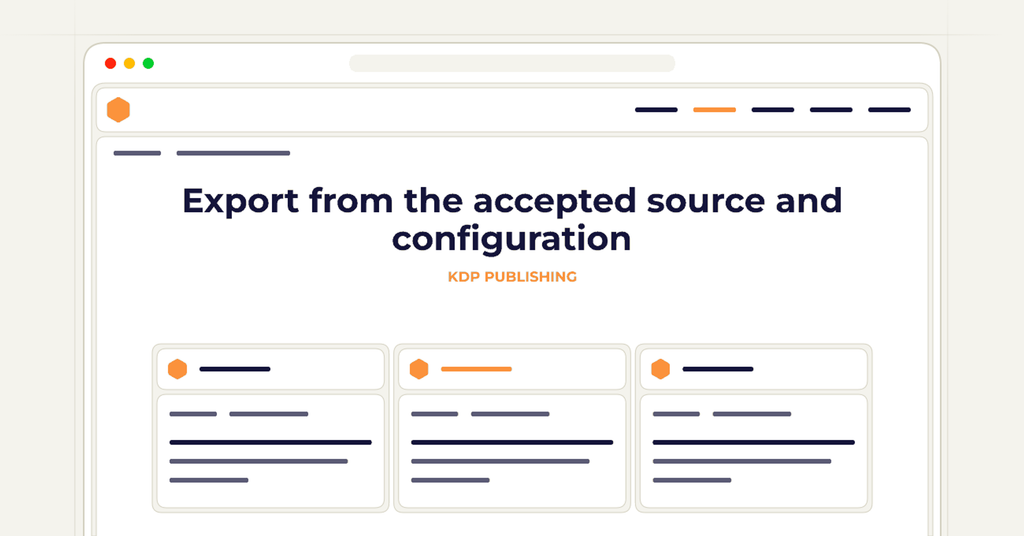 Symbolic publishing workflow for export from the accepted source and configuration