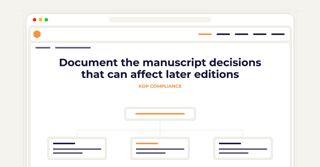 Symbolic review checklist for document the manuscript decisions that can affect later editions