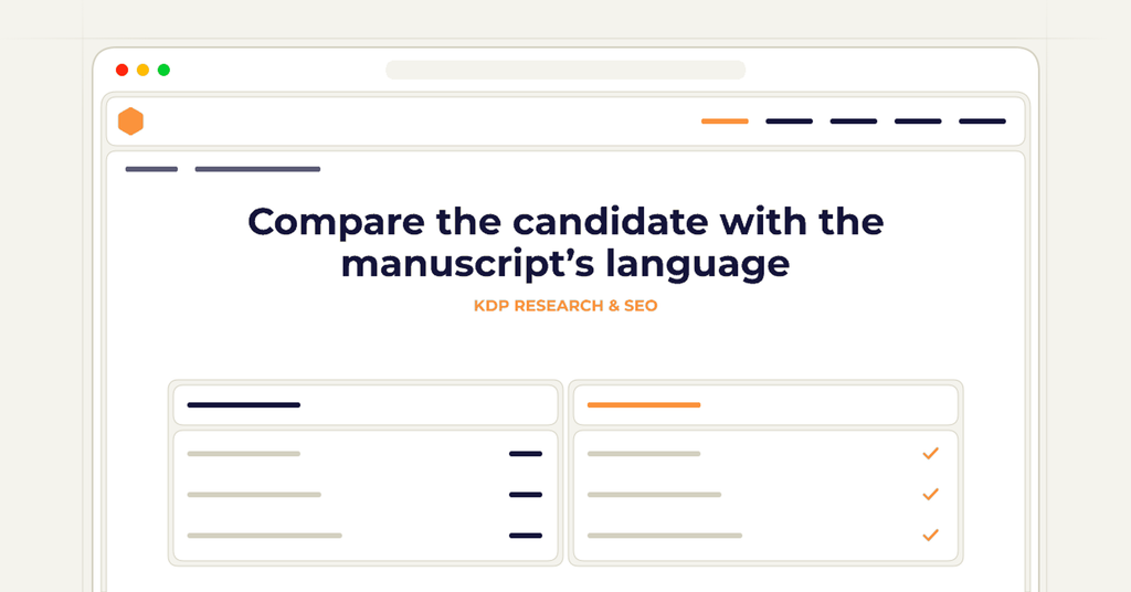 Symbolic review checklist for compare the candidate with the manuscript’s language