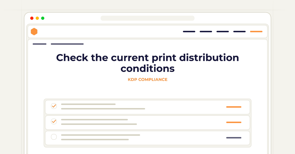 Symbolic review checklist for check the current print distribution conditions