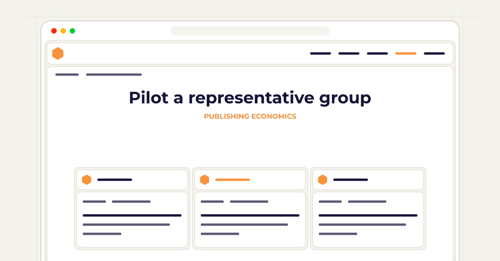 Symbolic review checklist for pilot a representative group