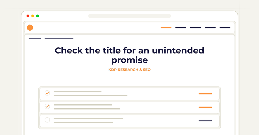 Symbolic publishing workflow for check the title for an unintended promise