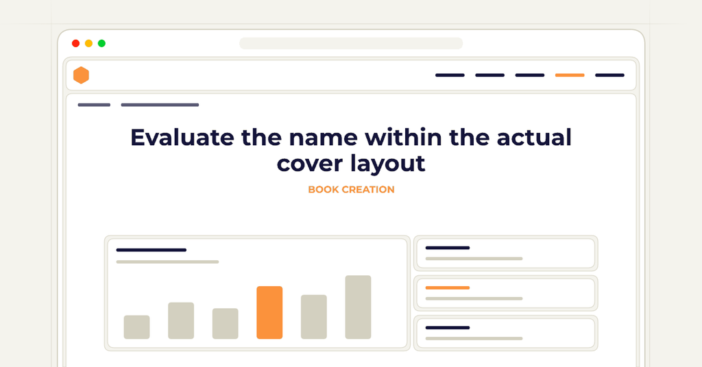 Symbolic publishing workflow for evaluate the name within the actual cover layout