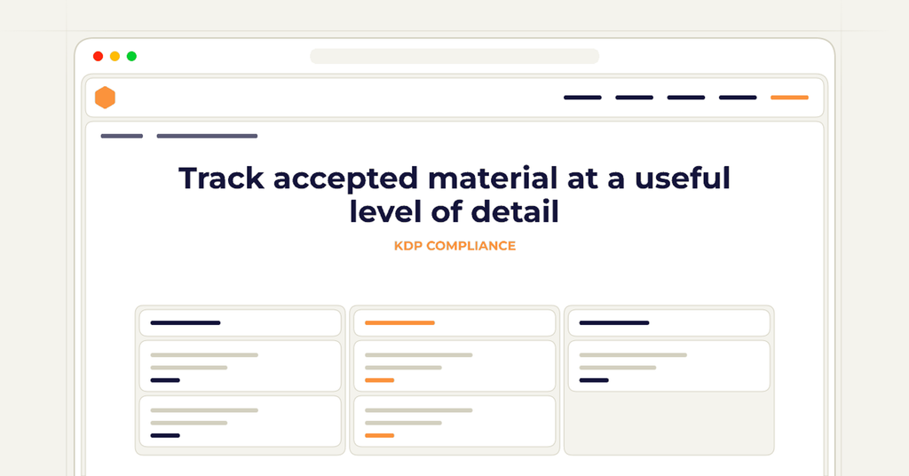 Symbolic publishing workflow for track accepted material at a useful level of detail