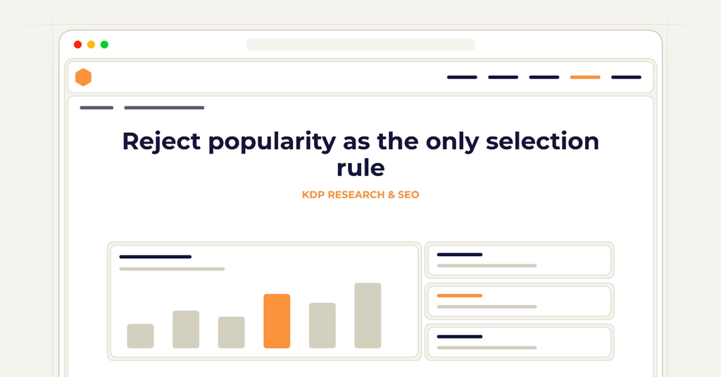 Symbolic review checklist for reject popularity as the only selection rule