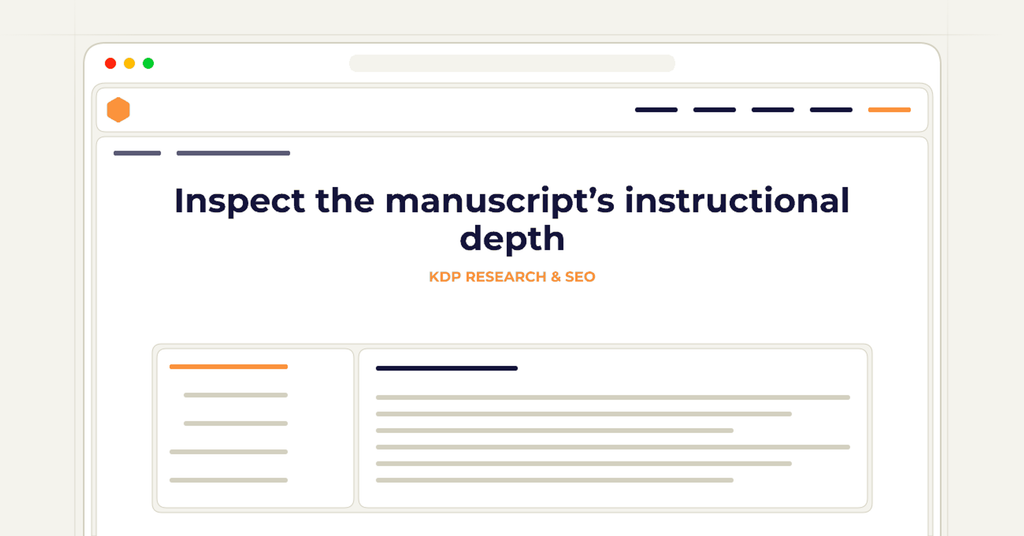 Symbolic publishing workflow for inspect the manuscript’s instructional depth