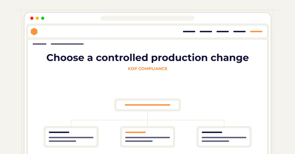 Symbolic publishing workflow for choose a controlled production change