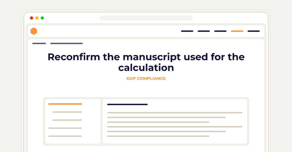 Symbolic publishing workflow for reconfirm the manuscript used for the calculation