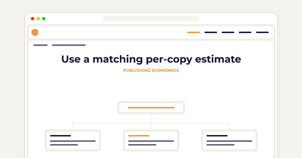 Symbolic review checklist for use a matching per-copy estimate