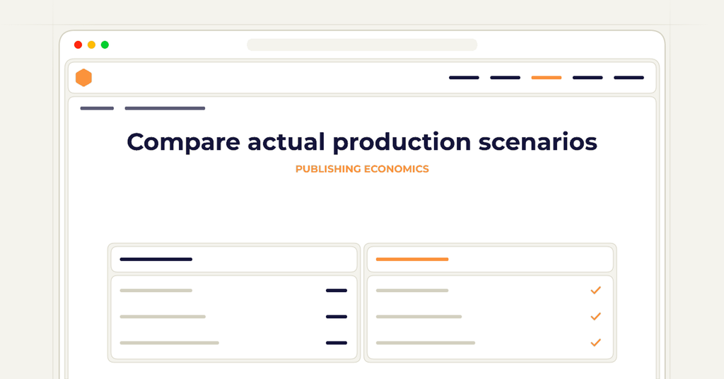 Symbolic review checklist for compare actual production scenarios