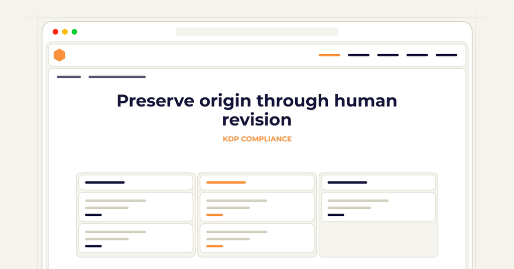 Symbolic review checklist for preserve origin through human revision