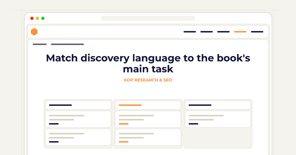 Symbolic publishing workflow for match discovery language to the book's main task