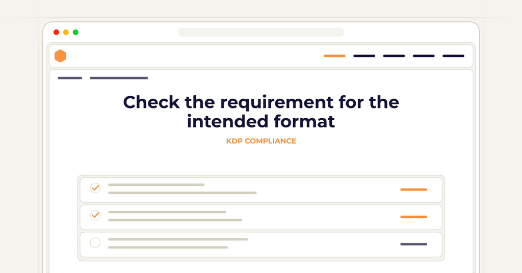 Symbolic publishing workflow for check the requirement for the intended format