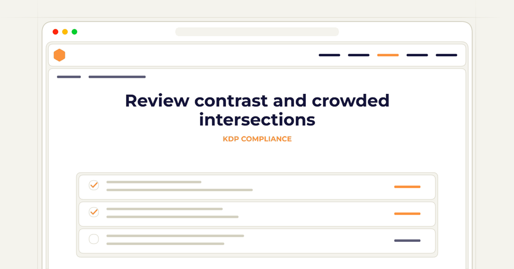 Symbolic review checklist for review contrast and crowded intersections