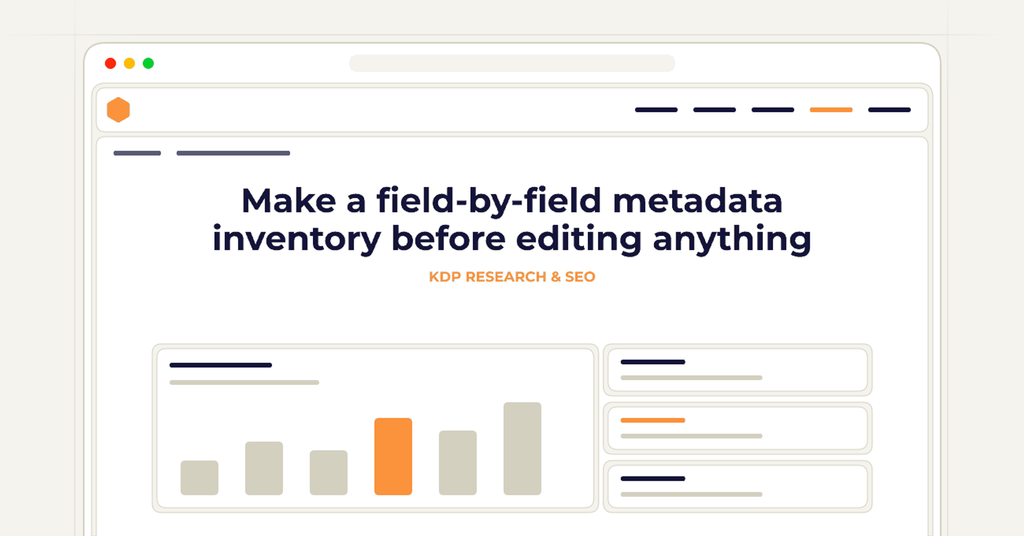 Symbolic publishing workflow for make a field-by-field metadata inventory before editing anything