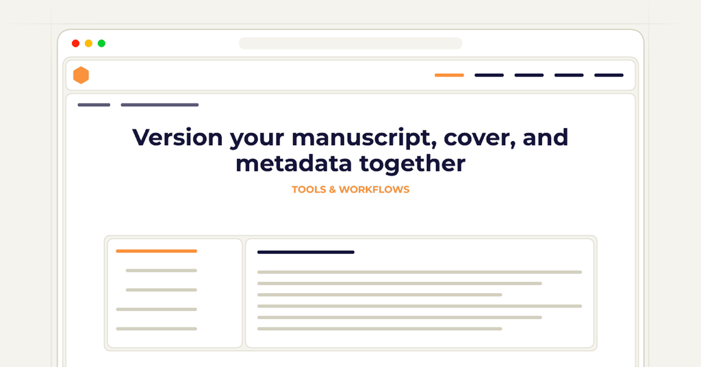 Symbolic review checklist for version your manuscript, cover, and metadata together