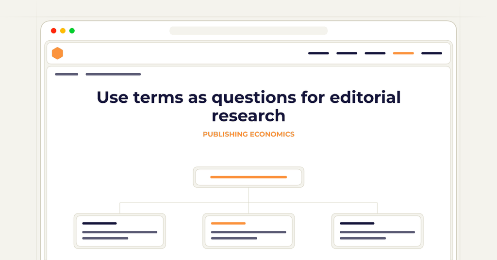 Symbolic review checklist for use terms as questions for editorial research