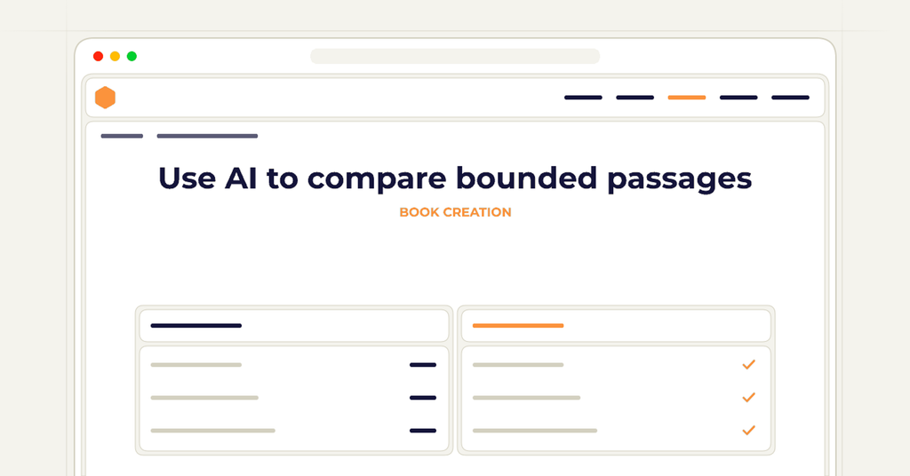 Symbolic review checklist for use ai to compare bounded passages