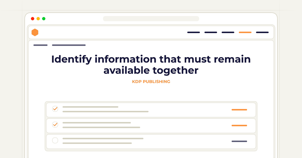 Symbolic publishing workflow for identify information that must remain available together