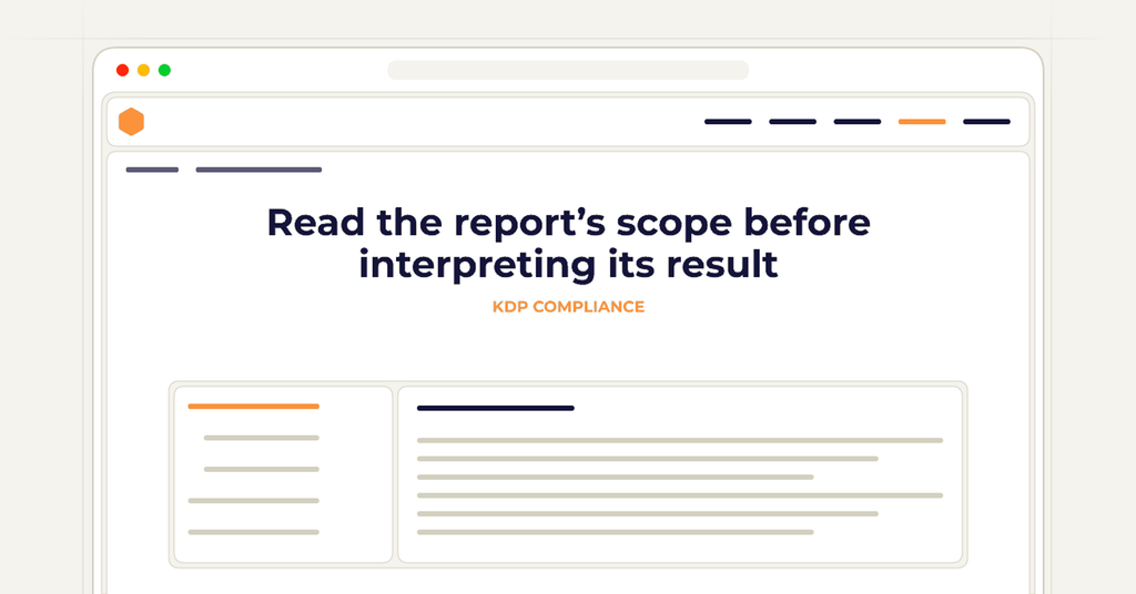 Symbolic publishing workflow for read the report’s scope before interpreting its result