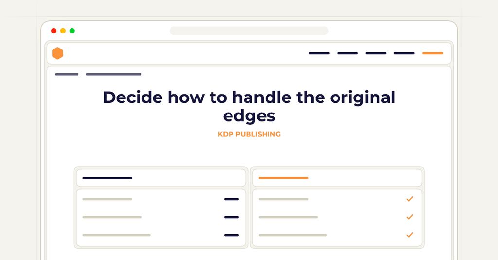 Symbolic review checklist for decide how to handle the original edges