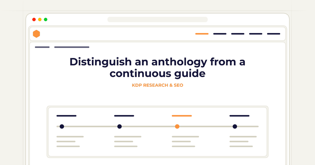 Symbolic publishing workflow for distinguish an anthology from a continuous guide
