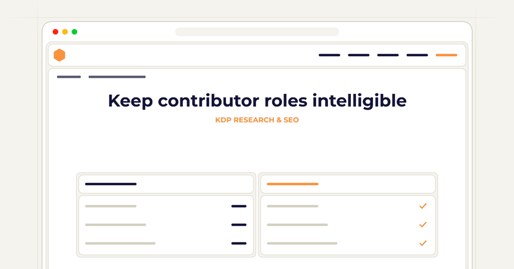 Symbolic review checklist for keep contributor roles intelligible