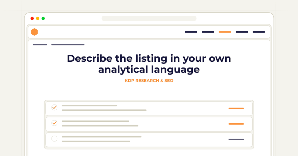 Symbolic publishing workflow for describe the listing in your own analytical language
