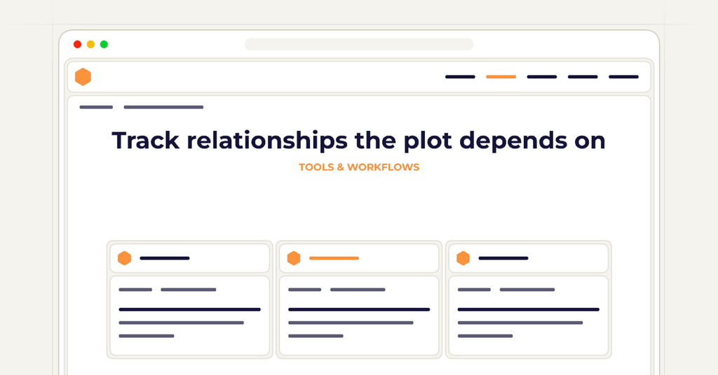Symbolic review checklist for track relationships the plot depends on