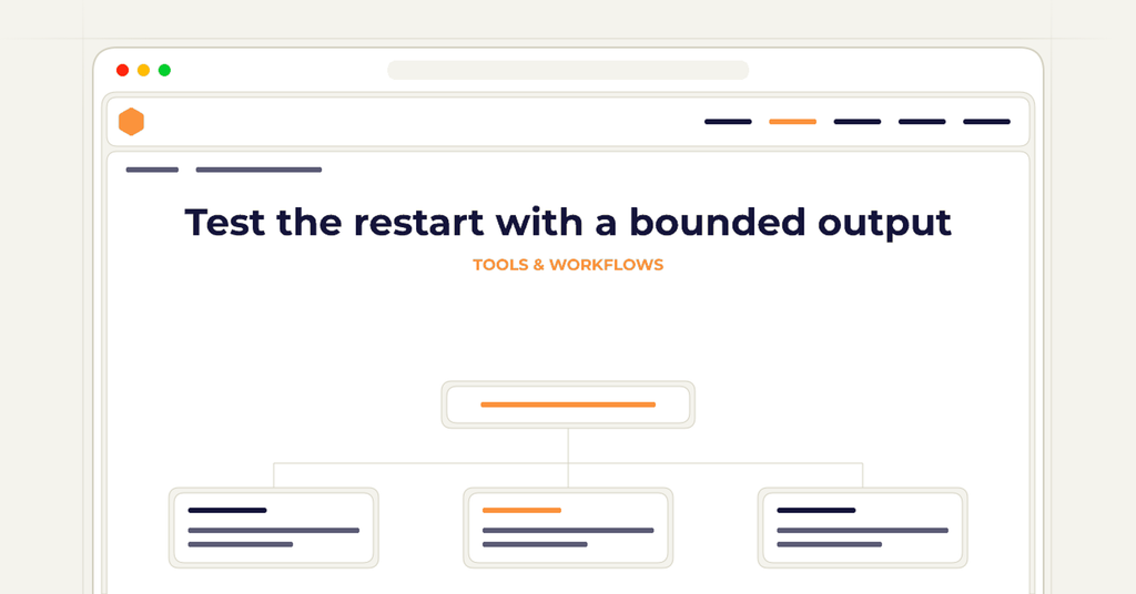 Symbolic review checklist for test the restart with a bounded output
