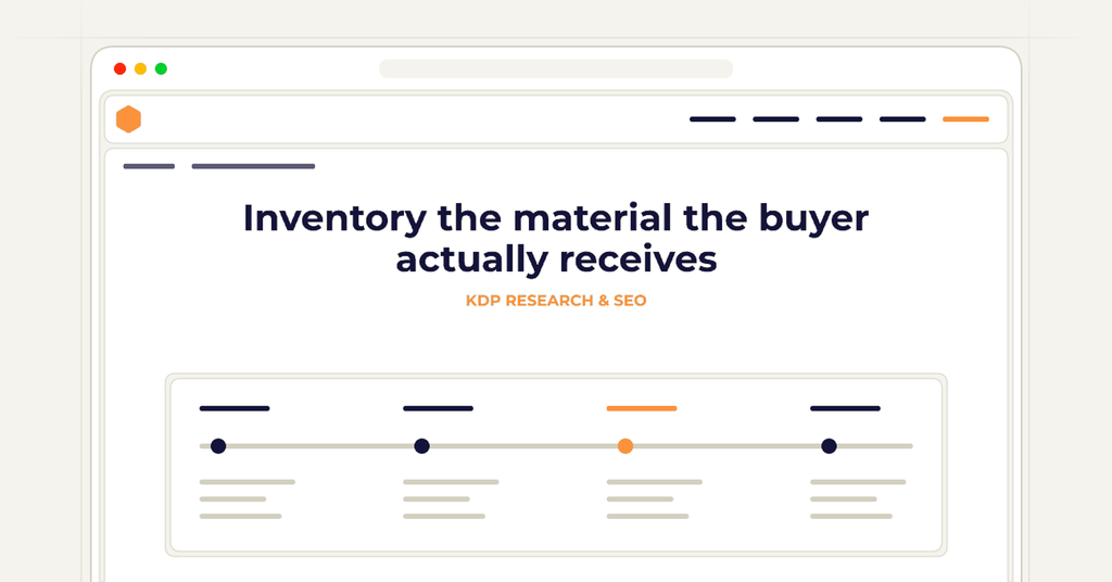 Symbolic publishing workflow for inventory the material the buyer actually receives