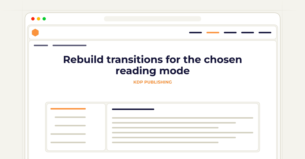 Symbolic review checklist for rebuild transitions for the chosen reading mode