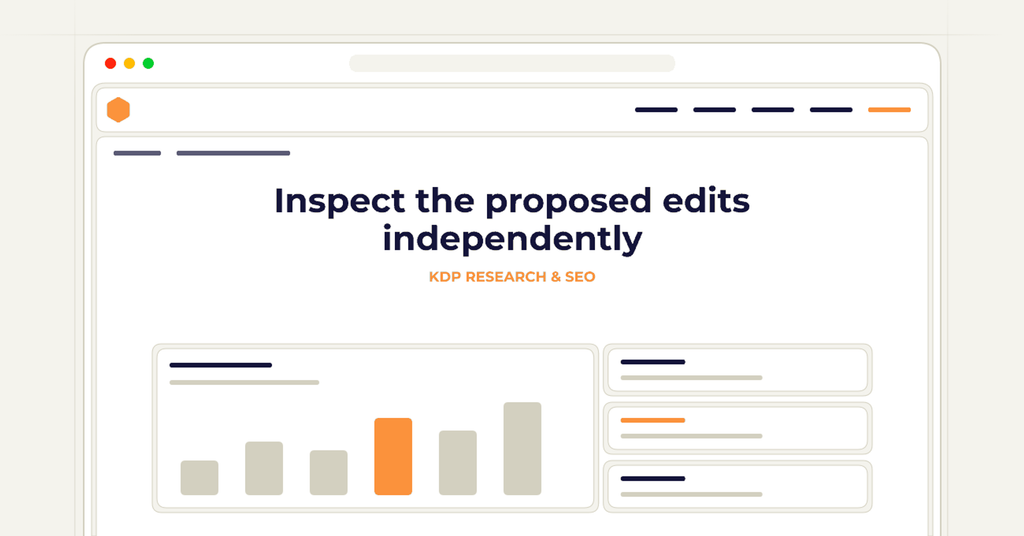 Symbolic review checklist for inspect the proposed edits independently